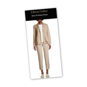NWT Eileen Fisher Slim Ankle Pant